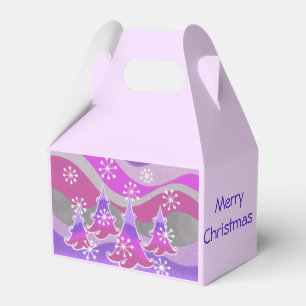 Ballotins Arbres d'hiver violet en faveur Joyeux boîte de No