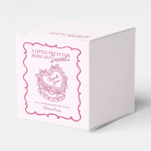 Ballotins Arc en rose rétro Cœur Mignardise Gâteau Réception (Verso)