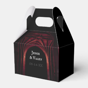 Ballotins Arc gothique Mariage élégant Noir Noir Noir Rouge