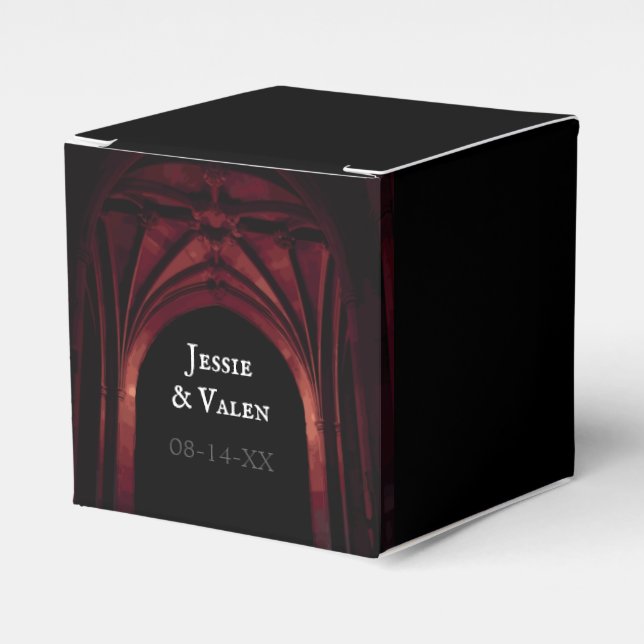 Ballotins Arc gothique Mariage élégant Noir Rouge (Verso)