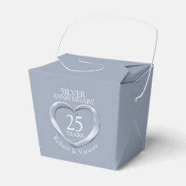 Ballotins Argent coeur 25e anniversaire mariage nom personna