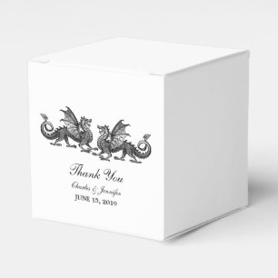 Ballotins Argent Elégant Dragons Mariage Faveur Boîtes
