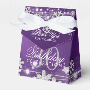 Ballotins Argent violet hiver 30e anniversaire Merci