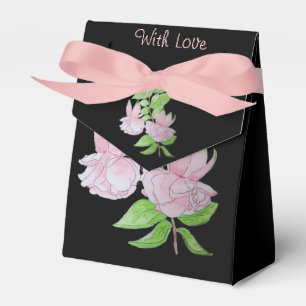 Ballotins arrière - plan noir jolies fleurs roses pour maria