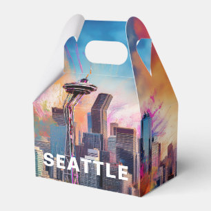 Ballotins Art abstrait de la skyline de Seattle