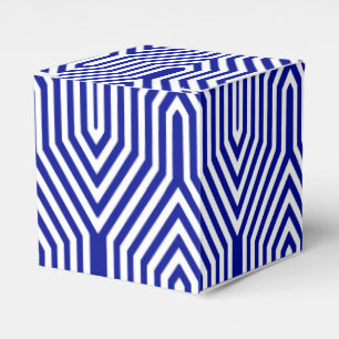 Ballotins Art Déco Géométrique - bleu de cobalt et blanc