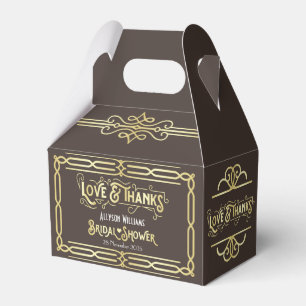 Ballotins Art Déco Mariage Love & Merci Gold Chocolate