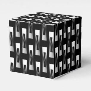 Ballotins Art Déco Métallo Géométrique - Argent et Noir