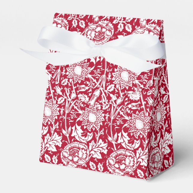Ballotins Art Nouveau Carnation Damask, rouge et blanc (Verso)