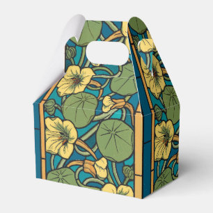 Ballotins Art Nouveau Nasturtium Bleu Or floral Verneuil