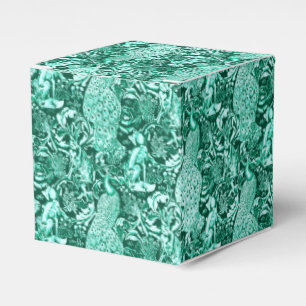 Ballotins Art Nouveau Peacock Print, Turquoise et Aqua