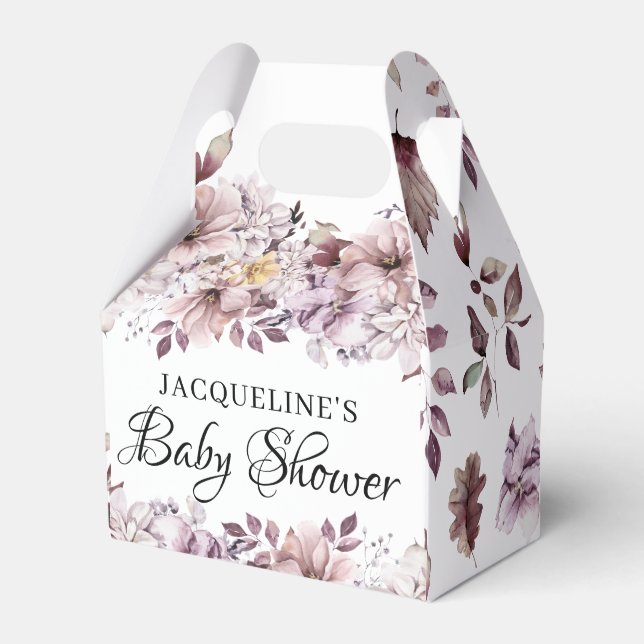 Ballotins Automne Elégant Baby shower de fleurs violettes (Verso)