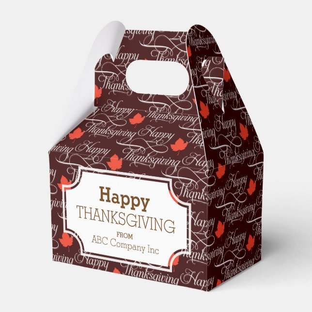 Ballotins Automne Feuilles d'automne Thanksgiving boîte cade (Verso)
