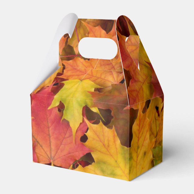 Ballotins Automne Feuilles Mariage Favor boîte cadeau (Verso)
