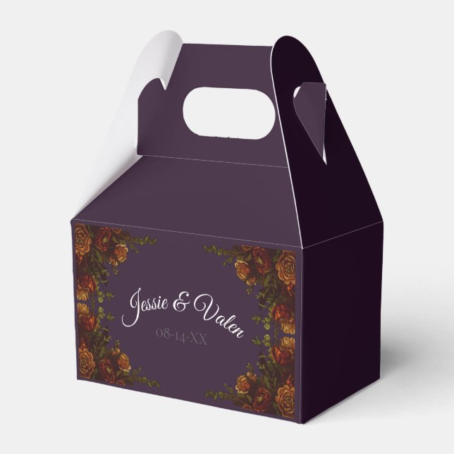 Ballotins Automne Violet Rustique Orange Mariage Élégant got (Verso)