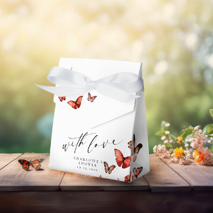 Ballotins Avec l'amour Whimsical Butterfly Merci rouge