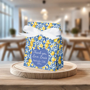 Ballotins Azulejo Lemons Baby shower Feuille bleu