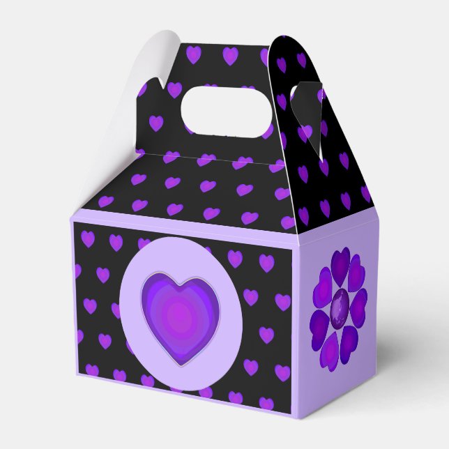 Ballotins B&W Purple Hearts Beating Ballotin (Arrière)
