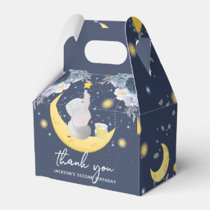 Ballotins Baby Elephant on Moon Anniversaire I Baby shower