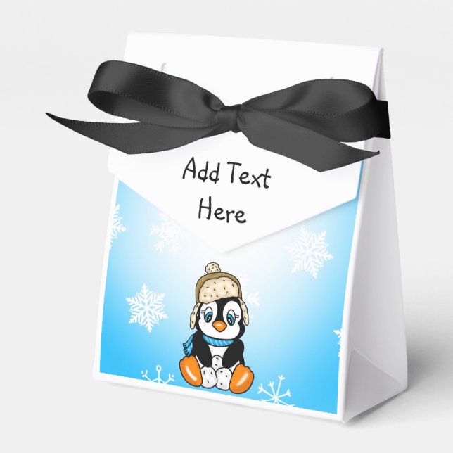 Ballotins Baby Penguin Winter Snowflakes Party (Verso)