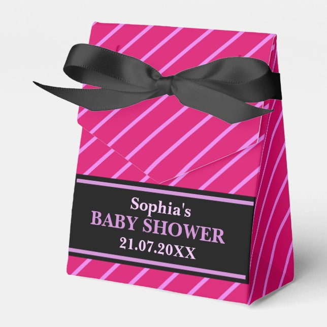 Ballotins Baby shower à rayures mignon Monogram (Verso)