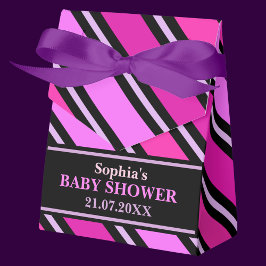 Ballotins Baby shower à rayures mignon Monogram