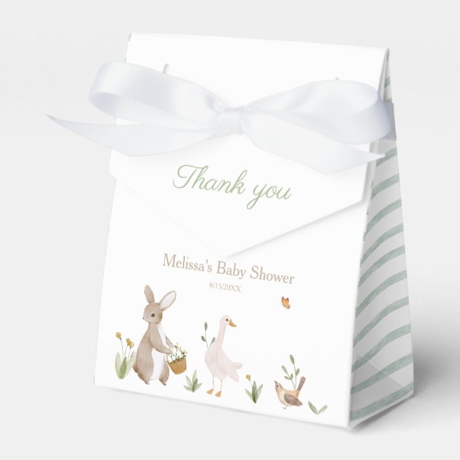 Ballotins Baby shower animal de forêt vintage (Verso)