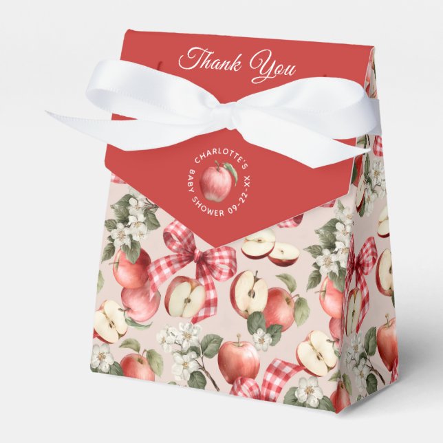 Ballotins Baby shower Apple rustique Favoriser les sacs (Verso)