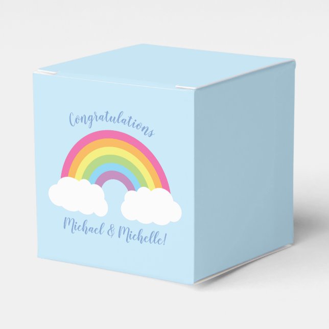 Ballotins Baby shower arc-en-ciel (Verso)