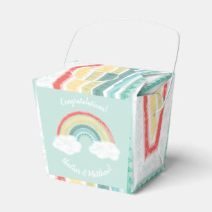 Ballotins Baby shower arc-en-ciel Boho