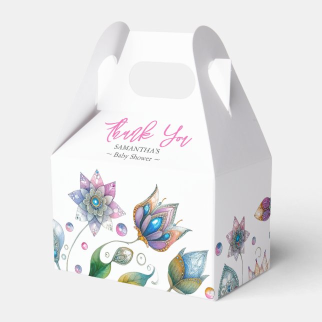 Ballotins Baby shower Ballotin Aquarelle Boho Florals (Verso)