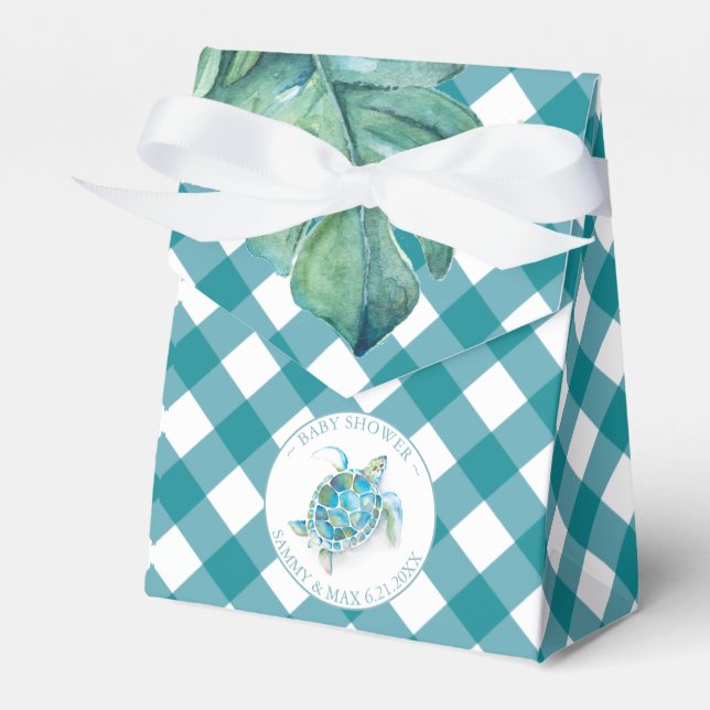 Ballotins Baby shower Ballotin Tortue de mer tropicale (Verso)
