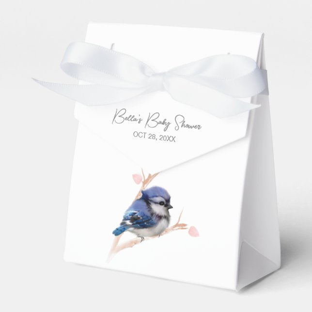 Ballotins Baby shower Bébé Bleu Jay (Verso)