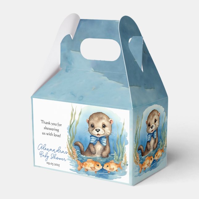 Ballotins Baby shower bébé Otter Boy (Verso)