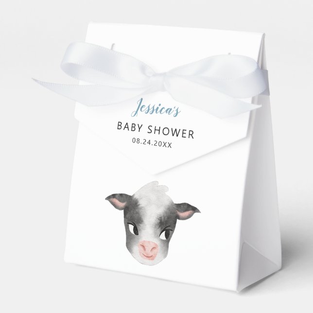 Ballotins Baby shower bébé vaches garçon (Verso)