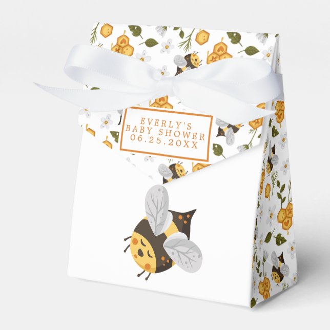 Ballotins Baby shower Bee Bumblebee (Verso)