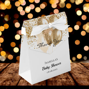 Ballotins Baby shower blanc or parties scintillant ballons m