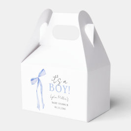 Ballotins Baby shower Bleu Bow Invitation, Baby shower garço