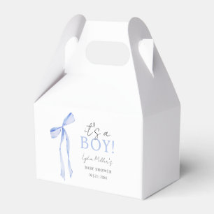 Ballotins Baby shower Bleu Bow Invitation, Baby shower garço