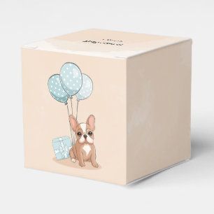 Ballotins Baby shower Bleu Chien Chien Chien Mur Français