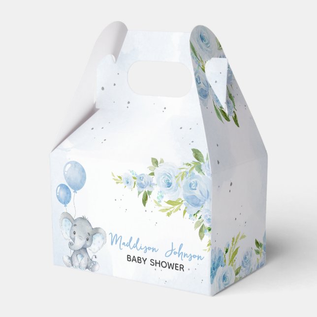 Ballotins Baby shower Blue Elephant (Verso)