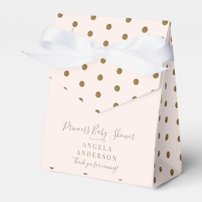 Ballotins Baby shower Blush & Gold Princess (Verso)