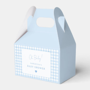 Ballotins Baby-Shower Bohème à l'Aquarelle en Vichy Bleu pou