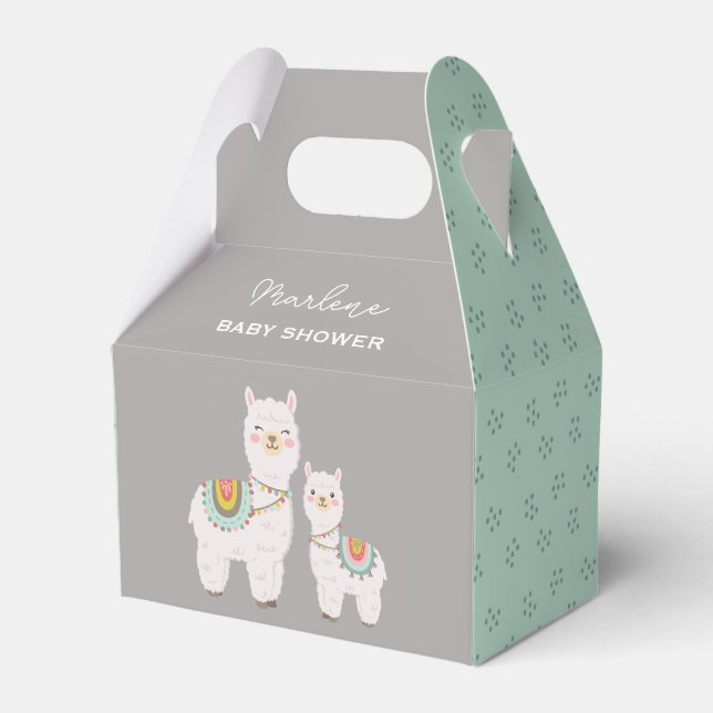 Ballotins Baby shower boho llama (Verso)