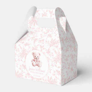 Ballotins Baby shower  bonbon de l'ours à fleurs roses ballo