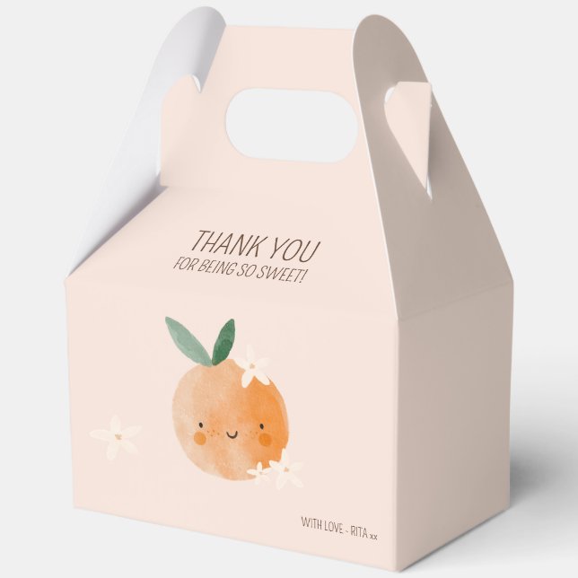 Ballotins Baby shower botanique Little Cutie Orange Citrus (Verso)