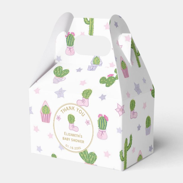 Ballotins Baby shower Cactus personnalisé (Verso)