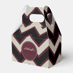 Ballotins Baby shower Chevron Noir Crème Rouge