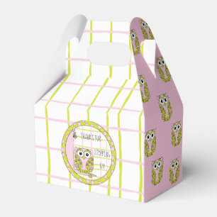 Ballotins Baby Shower Chouette Rose