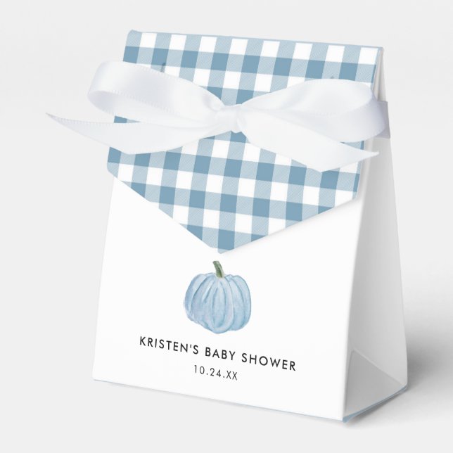 Ballotins Baby shower Citrouille bleu (Verso)